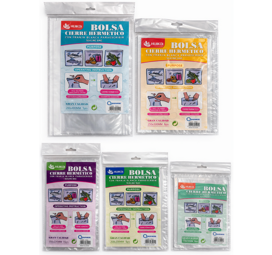 Set de 54 Bolsas Herméticas Reutilizables para Alimentos