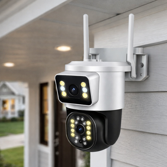 VigilPro Cámara Doble Lente WiFi — Ve Tu Casa Desde el Celular Día y Noche