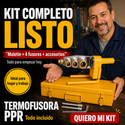 FusionPro - Máquina Termofusora PPR 20-32mm con Maletín + 4 Fusores
