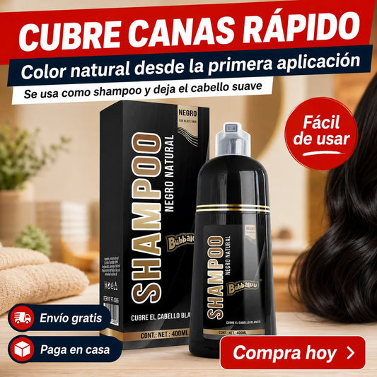 Bubbaluu Shampoo Cubre Canas | Color Natural sin Pisar la Peluquería