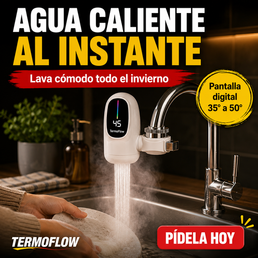 TermoFlow — Llave Grifo Eléctrica con Agua Caliente al Instante y Pantalla Digital