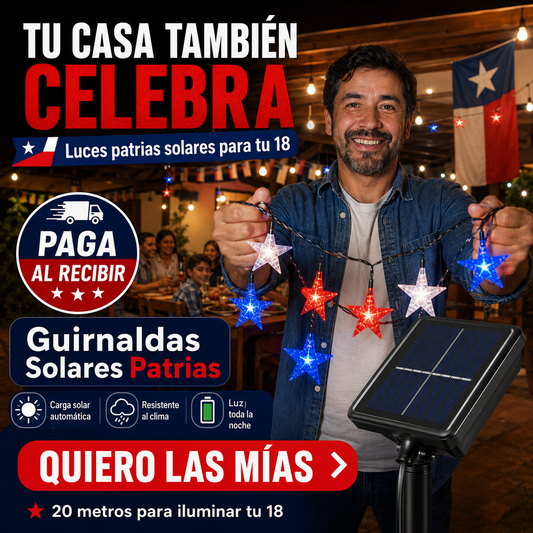 Guirnaldas Solares para Fiestas Patrias 2x1 + Envío Gratis