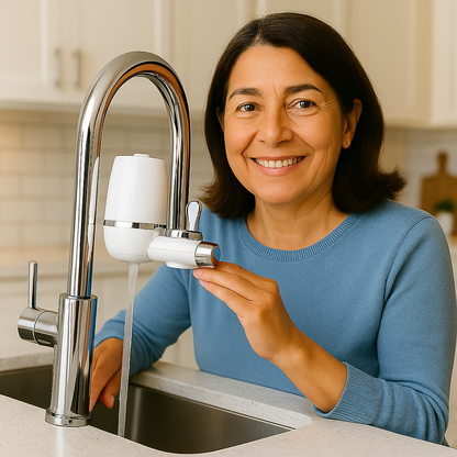 Filtro Purificador de Agua para Grifo — Agua limpia y segura directo de tu cocina