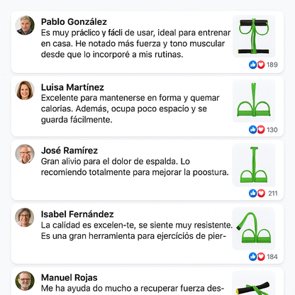 Banda Elástica MultiFit — Ejercita todo tu cuerpo en casa sin máquinas ni gym