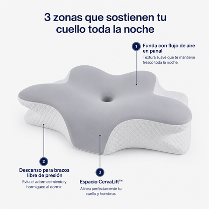 Almohada Cervical Japonés Memory Foam 62cm — Alivia el Dolor de Cuello