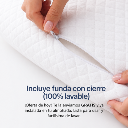 Almohada Cervical Japonés Memory Foam 62cm — Alivia el Dolor de Cuello
