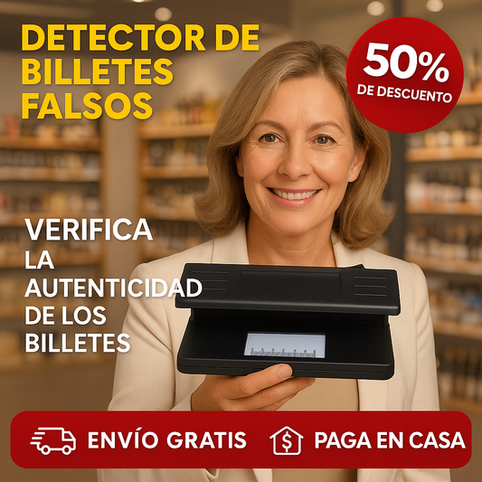 Detector de Billetes Falsos  ¡No más engaños ni pérdidas en tu negocio!