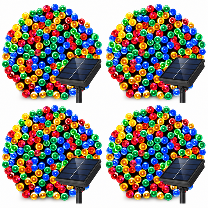 EcoLuz — Ilumina tu Navidad con Energía Solar | Pack 4 Guirnaldas de 10 m