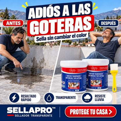 Sellador Transparente Tapa Goteras | Lleva 1KG + 1KG GRATIS 🎁