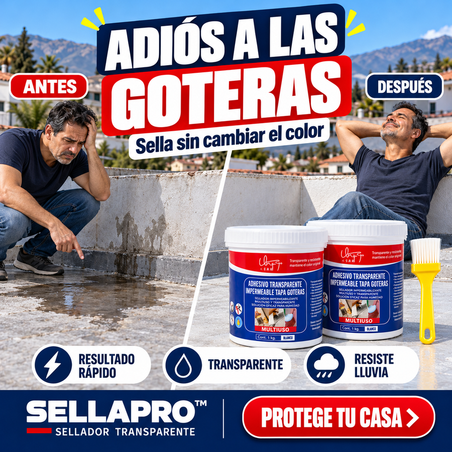 Sellador Transparente Tapa Goteras | Lleva 1KG + 1KG GRATIS 🎁