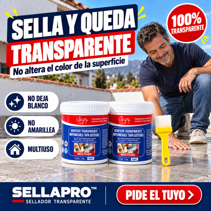 Sellador Transparente Tapa Goteras | Lleva 1KG + 1KG GRATIS 🎁