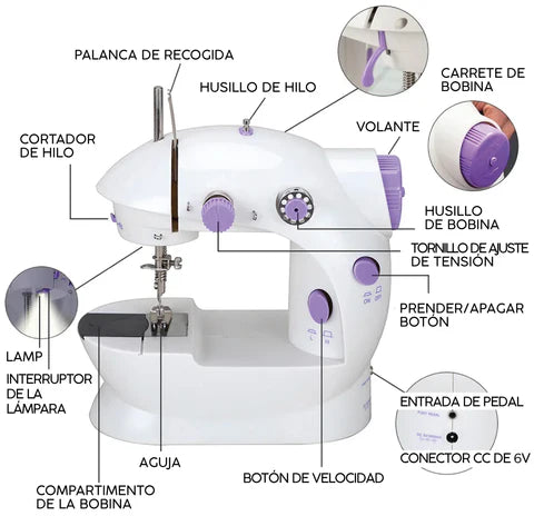 Mini Máquina de Coser Profesional - Tu Taller de Costura Portátil