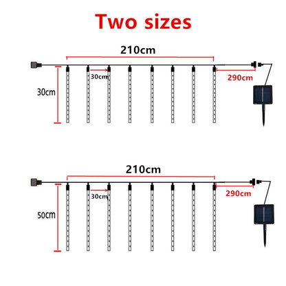 GUIRNALDA LLUVIA DE METEORITOS SOLARES 8 TUBOS + ENVÍO GRATIS A TODO CHILE 🎁