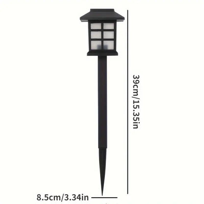 Pack 2 Estacas Solar en modelo de Casa Para Patio Jardín Exterior