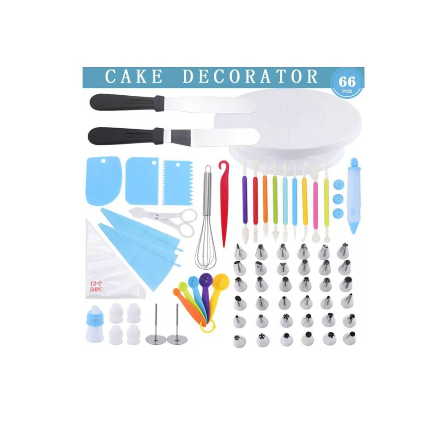 Kit Decoración Para Pastelería Y Repostería 66 Piezas Nuevo