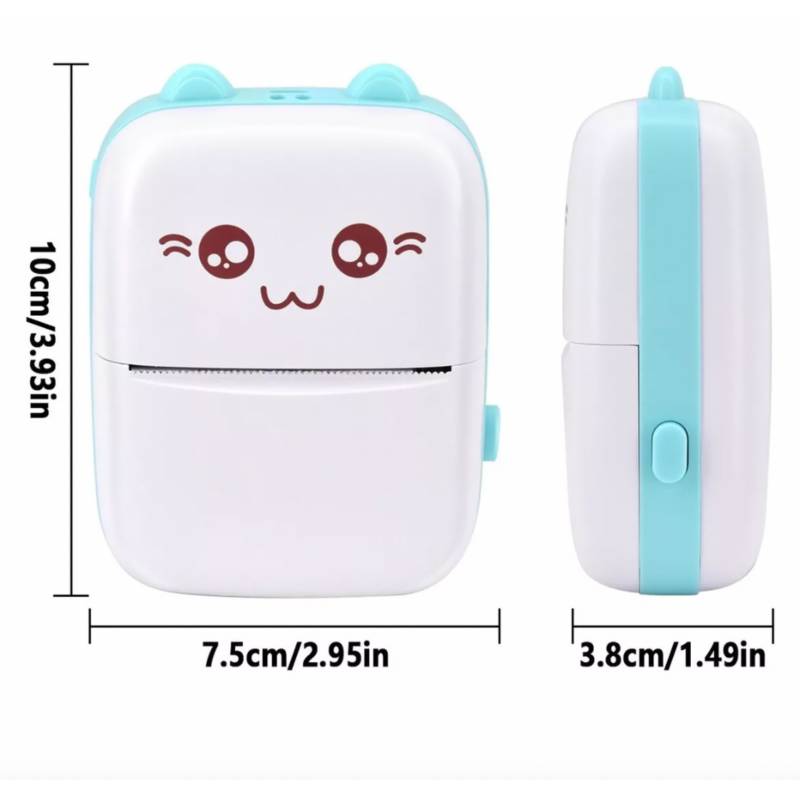 Mini Impresora Térmica Portátil Gatito Bluetooth