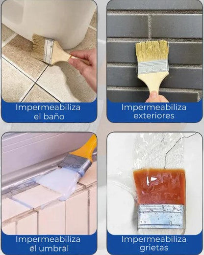 Adhesivo Impermeable 300gr + Brochas + Envío Gratis y Paga en Casa