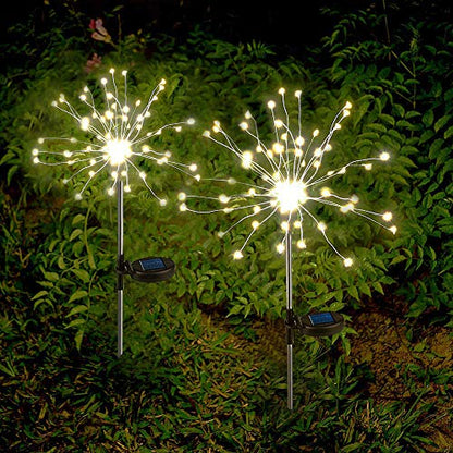 PACK DE 2 ESTACA PARA JARDIN SOLAR DE FUEGOS ARTIFICIALES - Ilumina tu Casa