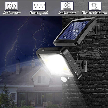 Foco Led Solar Con Sensor De Movimiento Panel Solar 100W