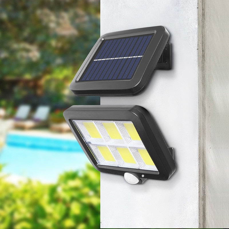 Foco Led Solar Con Sensor De Movimiento Panel Solar 100W