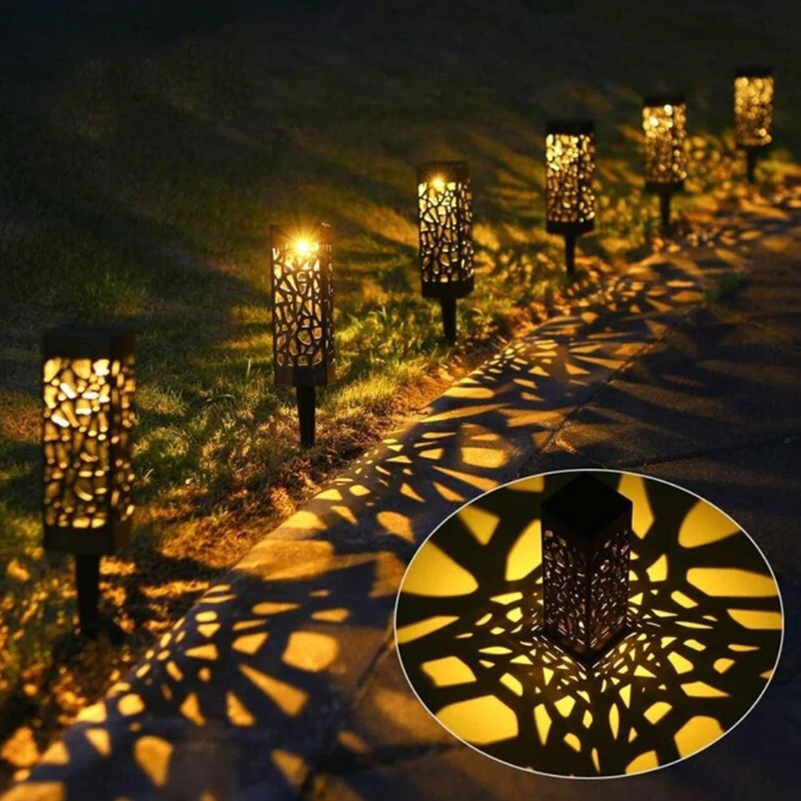 6 ESTACAS SOLARES EN DISEÑO PROYECTOR - Ilumina tu Casa