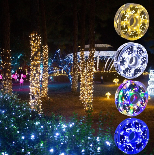 TIRA DE LUCES LED DE 48 METROS A ENCHUFE - Ilumina tu Casa