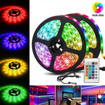 Cargue la imagen en el visor de la galería, CINTA LUCES TIRA DE 300 LED 5 METROS RGB MULTICOLOR+CONTROL Tiktok - Ilumina tu Casa
