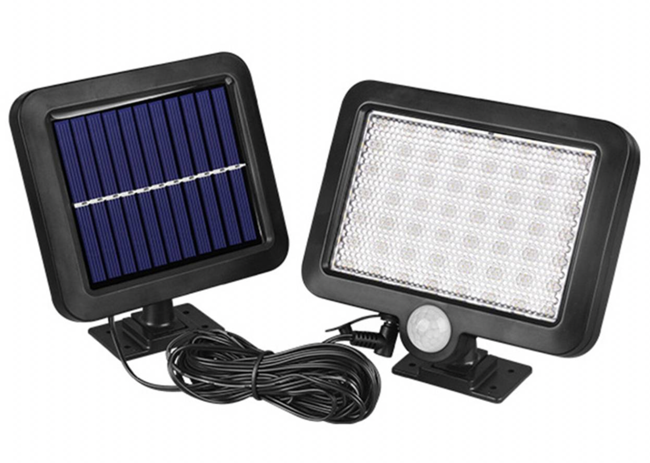 Foco Led Solar Con Sensor De Movimiento Panel Solar