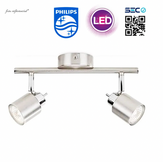 Foco Led Spot Light Philip Doble Meranti Para Ampolleta Gu10