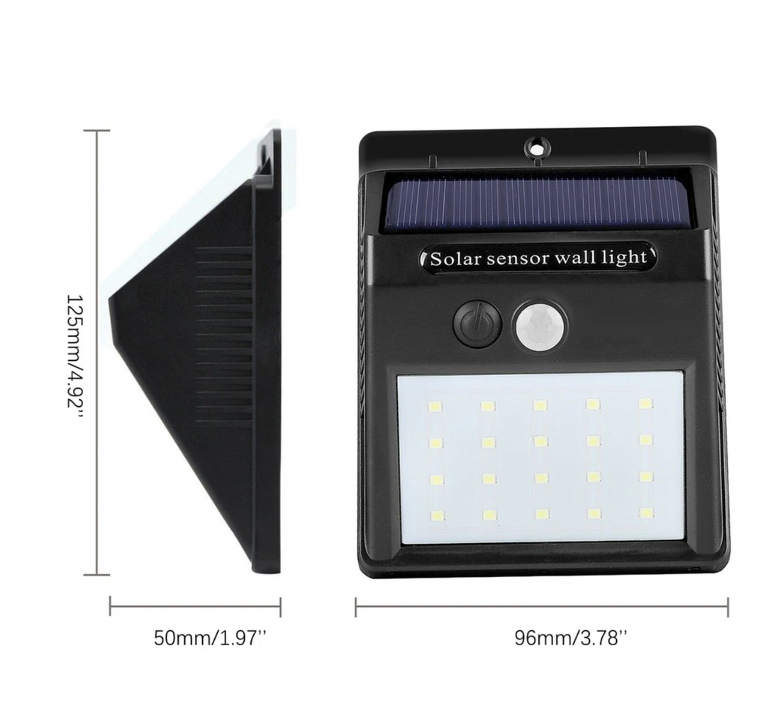 5 Focos Solares De 20 Led Con Sensor Movimiento Exterior Led