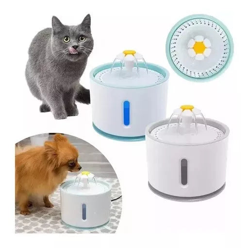 Fuente de agua automática para Mascotas diseño tope flor