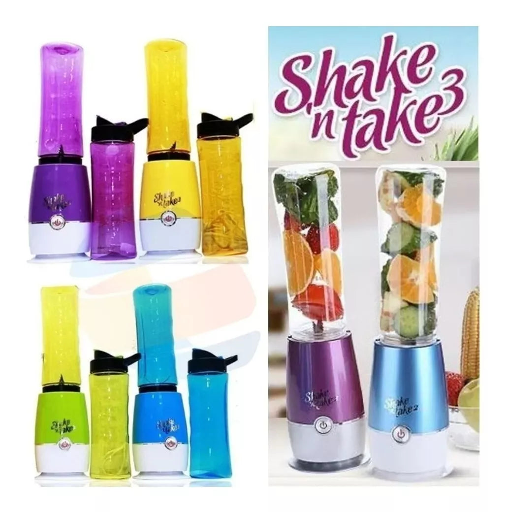 Mini Licuadora Juguera Portátil Pack 2 Vasos Shake'n Take