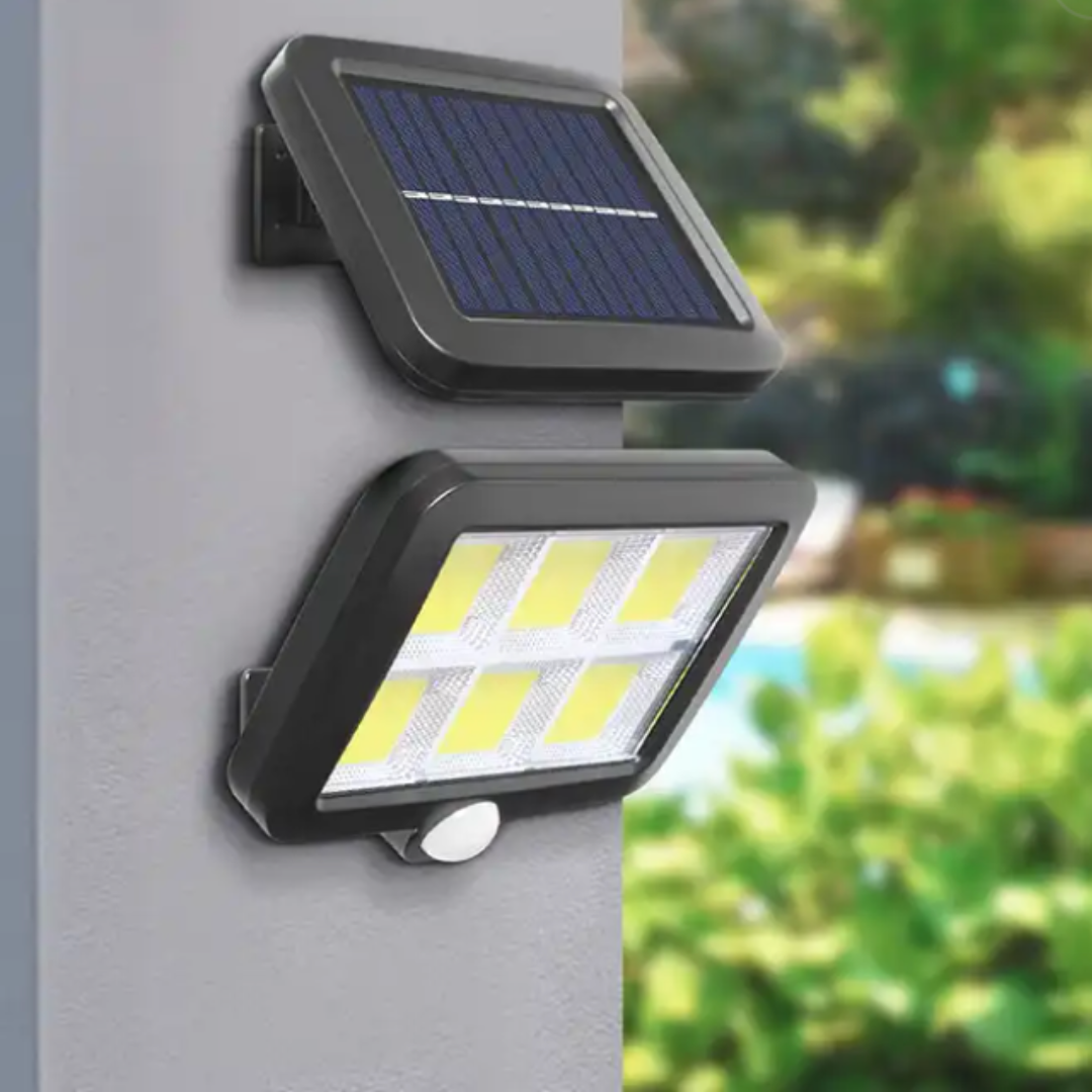 Foco Led Solar Con Sensor De Movimiento Panel Solar 100W