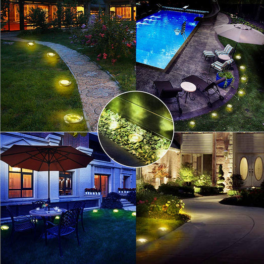 Pack 4 Lámparas Solar Estaca 16 Led Para Patio Jardín Exterior - Ilumina tu Casa