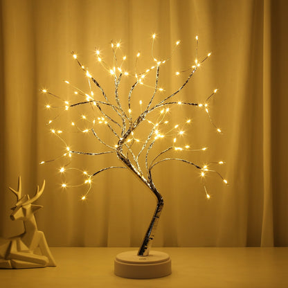 LÁMPARA MESA BONSÁI LED ÁRBOL DE ESPÍRITU DE LUZ HADA - Ilumina tu Casa