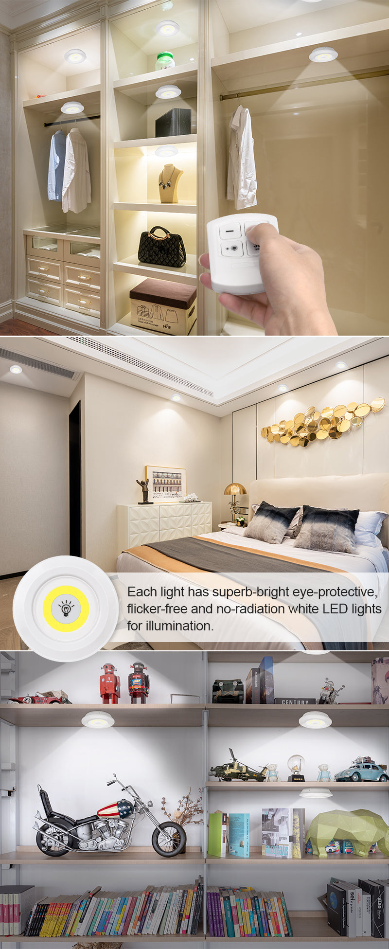 LUCES LED INALAMBRICAS PARA INTERIOR CON CONTROL - Ilumina tu Casa