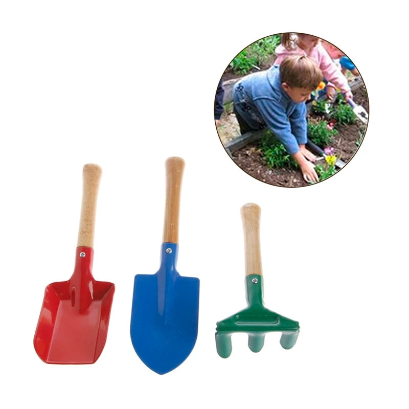 Set Jardinería Mini Palas Rastrillo Para Niños