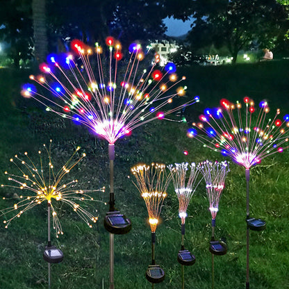 PACK DE 2 ESTACA PARA JARDIN SOLAR DE FUEGOS ARTIFICIALES - Ilumina tu Casa