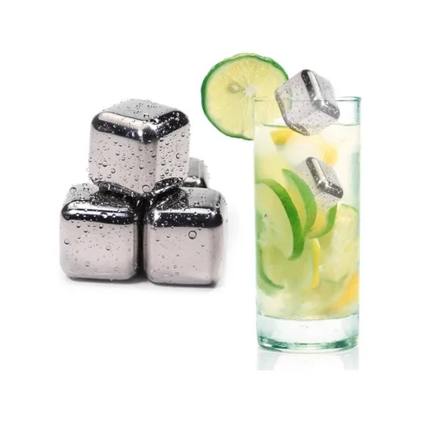 Cubitos De Hielo de Acero Inoxidable Reutilizables